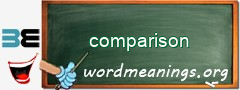 WordMeaning blackboard for comparison